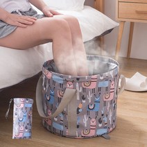 엔템 접이식 족욕기 발 족욕통, 핑크알파카, (M), 1개