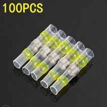 열수축비닐 투명포장지 선물포장비닐 501000 개방수 슬리브 버트 와이어 커넥터 터미널솔더 씰 3:1 핫멜트 케이블, 09 100pcs yellow