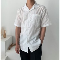 리얼 린넨 남자 여름 루즈핏 파자마 포켓 무지 화이트 네이비 베이지 카키 검정 반팔 셔츠