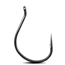 와끼 웜 420 훅 배스 루어바늘, 블랙, #1/0, 1개