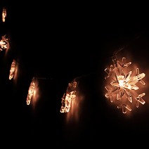 고백하는날 크리스마스 트리 안경 가랜드 풍선 장식 소품, 1개, 52.LED 크리스마스 가랜드(눈꽃)
