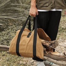 장작가방 땔감가방 화로난로 canvas firewood match car storage pocket log tot 핸드백 캠핑 야외 운반 홀더 캠핑 피크닉 야외 장작 가방, 협력사