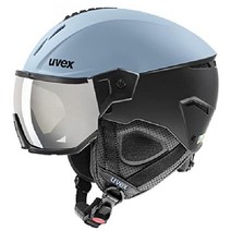uvex Instinct Visor 스키 헬멧 스노우보드 바이저 남성 여성 고글 일체형, 매트 스카이 블루