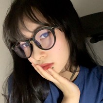 멜라크메 블랙 기본 안경테 라운드 기본 남성 여성 뿔테안경테 블루라이트 차단 안경 B006 BLACK