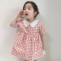 크리스탈하우스 사랑스러운 레이스 카라 원피스 [OPS810]