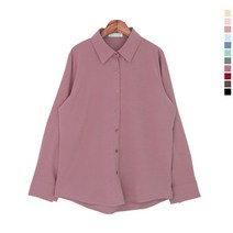 티데일리 데일리 링클 프리 셔츠 여성용 무지 루즈핏 블라우스