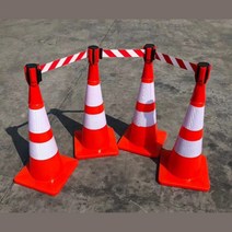 도로 공사장 벨트 안전차단봉 3M 바리게이트 주차장 가이드 차단띠 휀스 펜스, 빨강