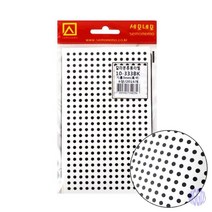 원형스티커 지름3MM 6매 검정 사무용스티커 원형스티커 문구도매 다이어리스티커