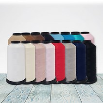 자연재봉사 나일론재봉실 날나리사 100D/2합 (5 000M), 스카이블루