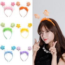 파스텔별 머리띠 별 생일 파티 학예회 의상 소품 운동회 체육 대회 용품, 파스텔별머리띠(옐로우)