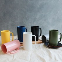 테라 무광 레인보우 롱머그잔 550ml, 화이트, 10개