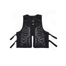 남자패딩조끼 초경량 패딩조끼 pfnw skeleton graphic print vest jacket men39s hihg street dark style streetwear
