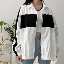 순이들 여성 배색 윈드 아노락 바람막이