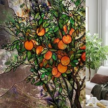 스테인드글라스필름 시트 창 유리, 19+52X65cm