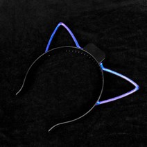 (주)파티해 LED 와이어점등 고양이머리띠, 블루