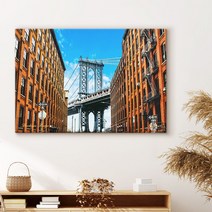 더 아트 컴퍼니 세계여행 도시풍경 사진 인테리어 그림액자 50종, 37. 컬러 브루클린 브릿지