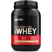 Optimum Nutrition 골드 스탠다드 100% 유청 단백질 파우더, 2파운드(1팩), 무향