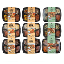 네추럴킹덤 맛남식단 6종 + 건강식단 3종 도시락 세트 2130g [사은품 포크 9증정]