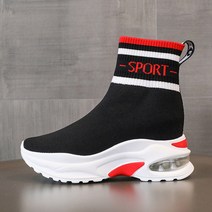 여성 키높이 운동화 가죽 런닝화 7CM 통굽 경량 스포츠화 여자키높이운동화 인박카055