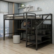 성인벙커침대 2층 DIY 수납 풀세트 책상 벙커형침대, B형 화이트