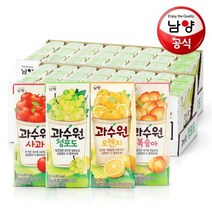 남양유업 남양 과수원 과일주스 190mlx48팩 8종택1, 06_복숭아_청포도맛/190mlx48팩
