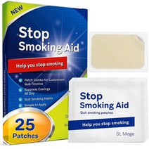 ST MEGE Stop Smoking Patch Step 1 금연 스티커 패치 Help you stop smoking 금연 보조 25패치, 1박스