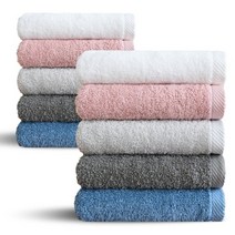 쥬련제작소 러쉬 호텔수건 150g 30수 코마사, 핑크, 10개