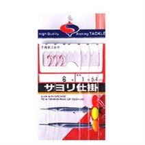 미래로 학꽁치 채비 묶음바늘/원줄+목줄+연주찌+바늘/묶음카드/바다/민물/낚시/채비소품, 호수랜덤출고