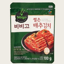 CJ더마켓 집반찬 집밥 가정식 자취템 탑티어 비비고 썰은배추김치 배추 총각 열무 국산 업소용 김치 100G 5개, 8세트