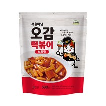 로뎀푸드 서울마님죽 오감 어묵 떡볶이 간식 식사 - 보통맛 1팩[SO002], 1팩, 590ml