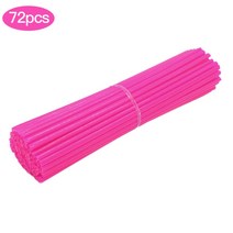 전기 자전거 72pcs 오토바이 휠 스포크 프로텍터 스킨 커버 파이프 모터 크로스 멋진 액세서리 9 색 24cm17cm, 협력사, 24cm 핑크 72pcs