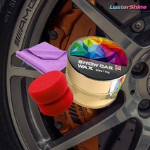 파이어볼 쇼카 휠 왁스 40g 카나우바 코팅 실런트 광택제 관리 보호제 관리제+패드 타월, 01 휠 왁스 40g (패드+타월)