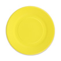 [캐리어만들기] 플러스샵 칼라 종이접시 단색 11컬러 혼합 10컬러 1묶음 10개입, 단색 노랑 10개입