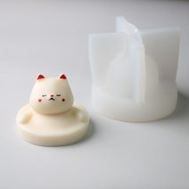 레진아트틀 레진몰드 레진공예 Handmade Soap Cat Mold DIY Baking Chocolate Fondant Aromatherapy Candle, 01 A