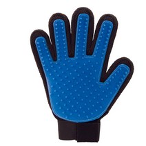 블럭마트 고양이 애견 털제거 오른손용 그루밍장갑, 블루, 2개입