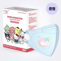 어린숨 엣지 산리오 아트심볼 컬러 마스크 중형, 30개입, 1개, 리틀트윈스타