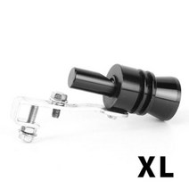 자동차 터보 휘슬 범용 알루미늄 사운드 머플러 배기 파이프 블로우 오프 밸브 시뮬레이터 SMLXL, Black XL