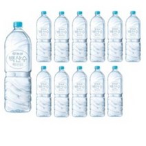 농심 백산수 무라벨 생수, 2L, 17개