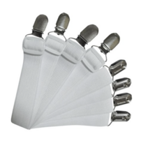 모두리빙 톱니식 침대시트 러너 길이조절 고정 집게 화이트, 40개