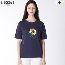 레코브 레코브(LECCOVE) 썬 플라워 스팽클 티셔츠 (택가격:49800원)