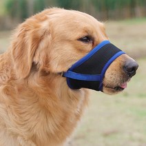 뚜까닷컴 강아지 반려동물 편안한 안전한 입마개, 블루L