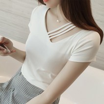 DFMEI V넥 반팔 티셔츠 여름 트렌드 남성 패션