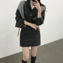 C.ONLIE SHOP데님 하객 여성 셔츠 봄 청 원피스 하객룩 OOTD TS173 원피스 하객룩 하객원피스