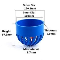 소제구 PVC 블루 벤트 캡 물고기 탱크 투과성 해산물 풀 오버플로 파이프 피팅 필터 절연 수족관 110 개, 10pcs_110mm Inner Diameter
