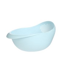 과일 채소 세척기 Colorful Thickened Kitchen Rice Washing Machine Sieve Basin Plastic Draining Vegeta, 03 blue_01 S