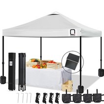QUASAR 3x3m10x10Ft 접이식 천막 Pergola 구조 전망대 캐노피 텐트 야외 개폐식 정원 전시 파티 텐트, white tent