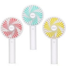 VOLT 휴대용 USB 미니 손 선풍기 VHF-7 핸디형 탁상용 미니 선풍기, 옐로우