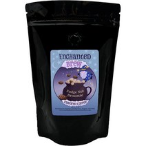 미국직구 마법에 걸린 브루 고메 맛 커피 아티산이 인젝션된 미디엄 로스트 아라비카 커피 원두 - 8온스 가방 분쇄(퍼지넛 브라우니), 수량, 상세참조