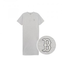 MLB 여성 베이직 반팔 맥시롱 원피스 BOS (L.Melange Grey)