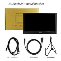 포터블모니터 노트북 듀얼 휴대용 모니터 hdmi 터치 스크린 13.3 인치 2k pc, 협력사, 13.3-2k- 터치 없음